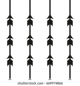 Abstract seamless arrow pattern, black and white