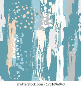 Abstract seamless artistic trendy pastel background with strokes