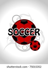 abstract seamless artwork background with set of football