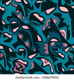 Abstract seamless artwork with unusual pattern 
