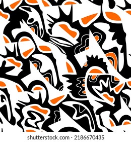 Abstract seamless artwork with unusual pattern 