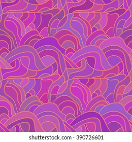 Abstract seamless atterns. Monochrome prints, backgrounds with linear doodles, scales, diagonal wavy stripes, hand drawn linear zentangle. Vector illustration.