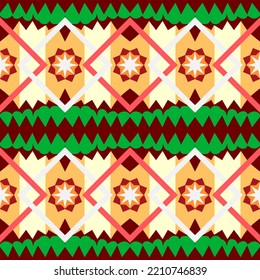 Abstract seamless Aztec Pattern for website, corporate style, party invitation, wallpaper. Boho-chic fashion texture. Abstract geometric ornament. Vector illustration.