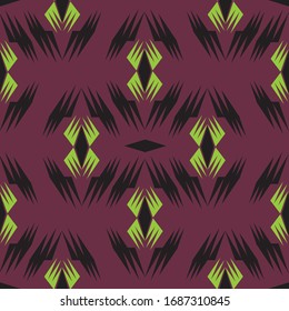Abstract seamless backdrop for sport textile. Embroidery ethnic geometric elements for fabric, textile. Aztec geometric neck line design graphics fashion wearing, wrapping paper.