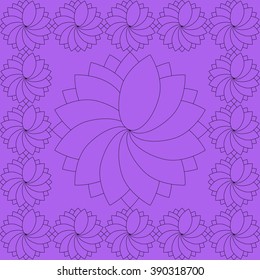 Abstract seamless background: bewitching purple wheels. vector image