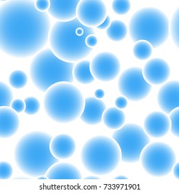 abstract seamless background with blue circles for winter wrappings