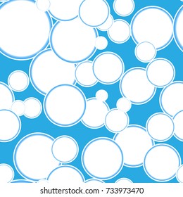 abstract seamless background with blue circles for winter wrappings