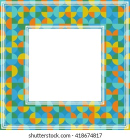 Abstract seamless background with blue and green circles.