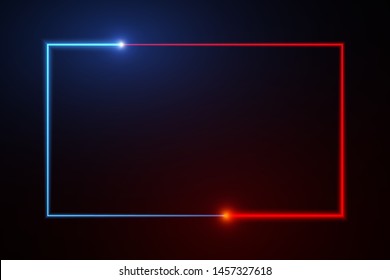 abstract seamless background blue red spectrum looped animation fluorescent ultraviolet light glowing neon line Abstract background web neon box pattern LED screens projection technology. vector 