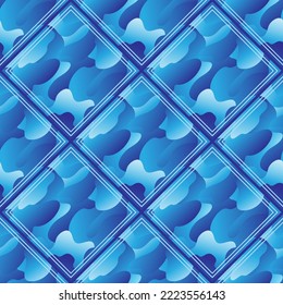 Abstract seamless background in blue tones, for packaging design, stores, background for website banners. Vector color illustration