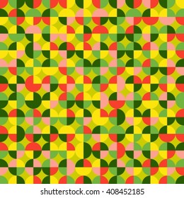 Abstract seamless background with bright multicolored circles.