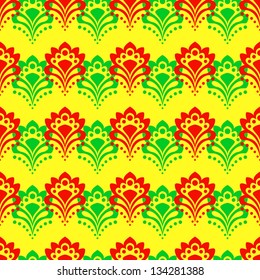 Abstract Seamless background - bright stylized flower. EPS10 vector