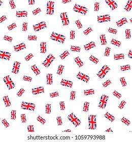 Abstract seamless background with british flags