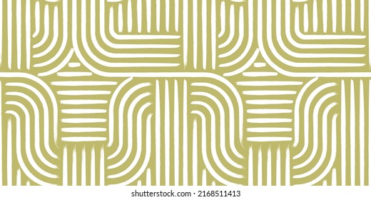 Abstract seamless background with brush strokes. Minimalist mid century stock vector illustration.