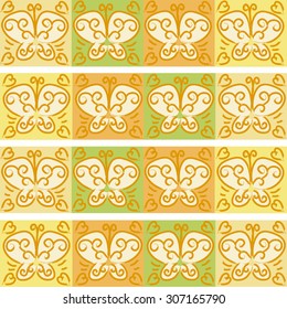 Abstract seamless background with butterflies 