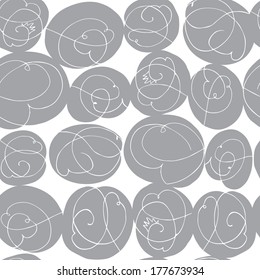 Abstract seamless background with calligraphic elements. Vector simple design frame pattern element at retro background. Hand drawn vector theme. Good for backgrounds, fabric, kitchen and cafe stuff