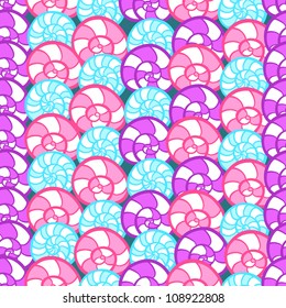 Abstract seamless background with candies. Vector illustration