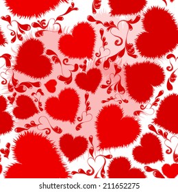 Abstract seamless background for card registration with hearts