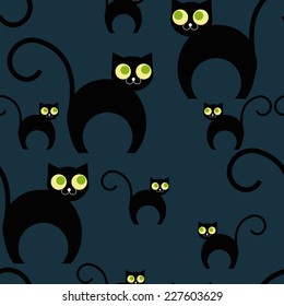 abstract seamless background with cats