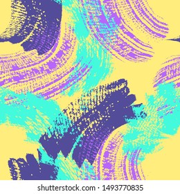 Abstract seamless background with chaotic brush elements. 