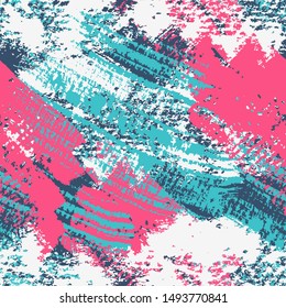 Abstract seamless background with chaotic brush elements. 