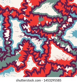 Abstract seamless background with chaotic curved elements.