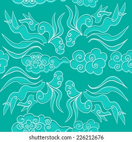 Abstract seamless background in the Chinese style
