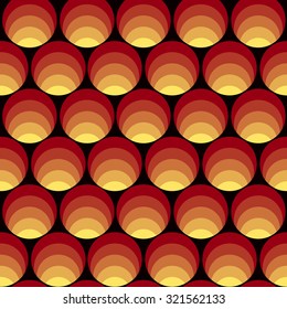 Abstract seamless background with circle elements with step gradient