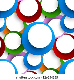 Abstract seamless background with circles. Bright background