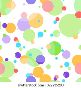 Abstract seamless background with circles. Stock vector.