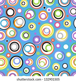 Abstract seamless background of color circles