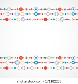 Abstract seamless background with color circles 