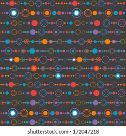 Abstract seamless background with color circles and dotts