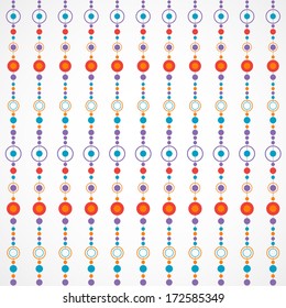 Abstract seamless background with color circles and dotts