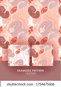 Abstract seamless background color pattern cartoon texture. Modern vector seamless pattern trend shape. Conceptual creative minimalist decoration. Vector cover design
