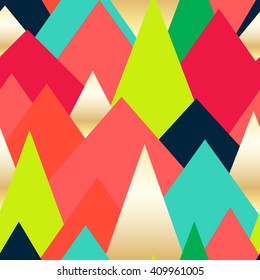 Abstract seamless background with color Triangles. Circus pattern. Vector illustration