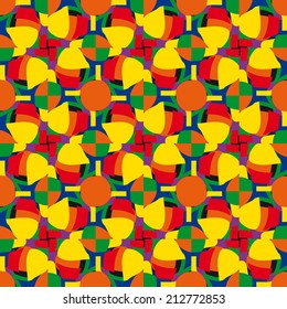 Abstract seamless background with colored elements