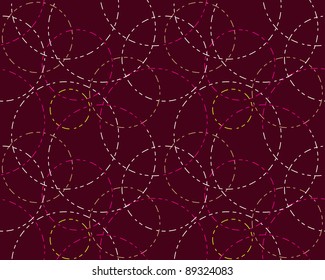 Abstract seamless background colored outline cycles
