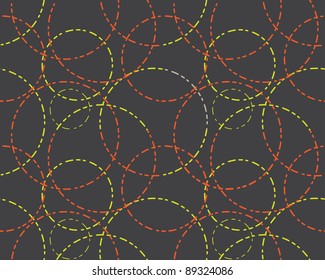 Abstract seamless background colored outline cycles