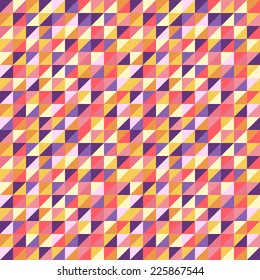 Abstract seamless background with colorful triangles. Vector illustration.