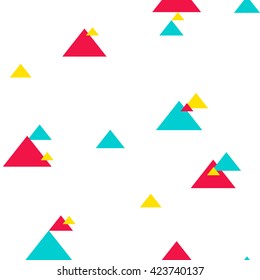 Abstract seamless background with Colorful Triangles. Vector