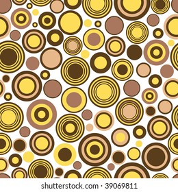Abstract seamless background with concentric circles (vector)