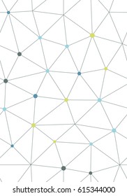 Abstract seamless background with connected dots. Vector repeating texture.