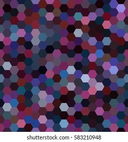 Abstract seamless background consisting of black, purple hexagons. Geometric design for business presentations or web template banner flyer. Vector illustration
