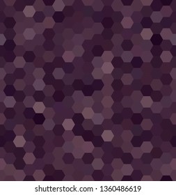 Abstract seamless background consisting of dark brown, gray hexagons. Geometric design for business presentations or web template banner flyer. Vector illustration