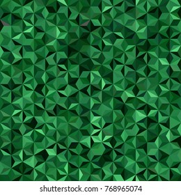 Abstract seamless background consisting of green triangles. Geometric design for business presentations or web template banner flyer. Vector illustration