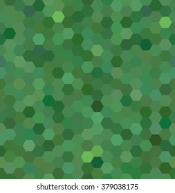 Abstract seamless background consisting of hexagons. Geometric design for business presentations or web template banner flyer. Vector illustration. Green color. 