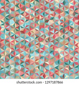 Abstract seamless background consisting of pastel orange, green, white triangles. Geometric design for business presentations or web template banner flyer. Vector illustration