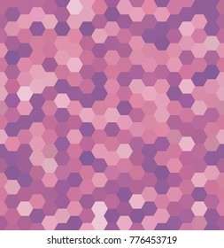 Abstract seamless background consisting of pastel pink hexagons. Geometric design for business presentations or web template banner flyer. Vector illustration
