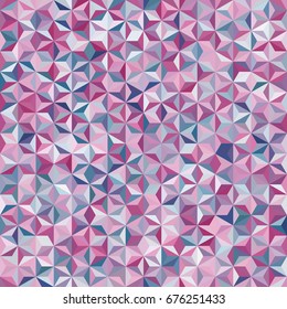 Abstract seamless background consisting of pink, purple triangles. Geometric design for business presentations or web template banner flyer. Vector illustration